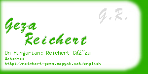 geza reichert business card